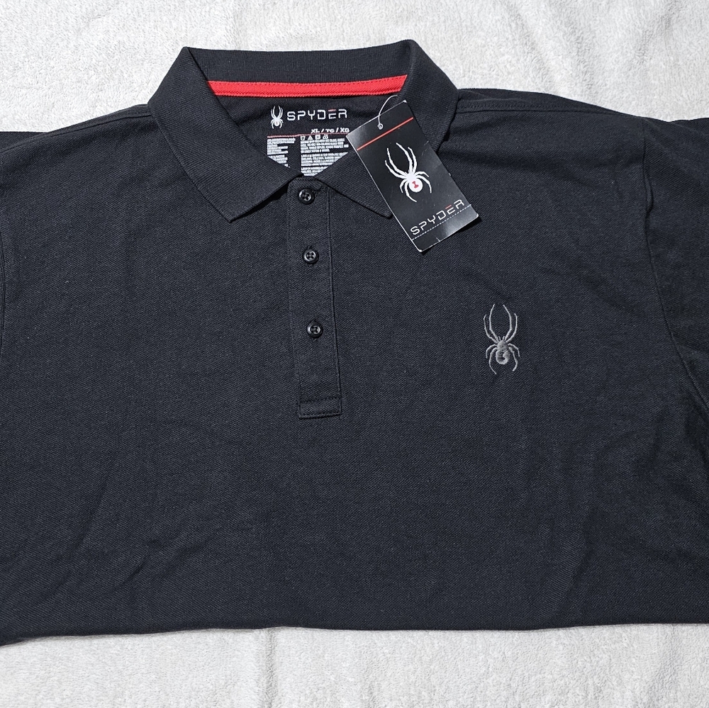 Mend Spyder Polo Shirt | Black | Size XL